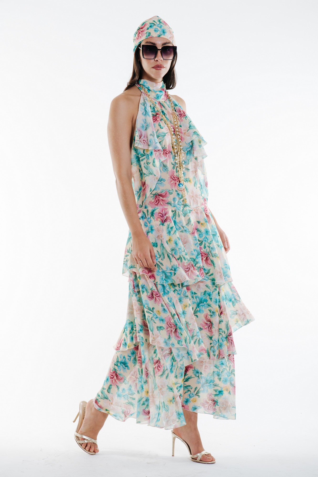 LONG PRINTED DRESS
